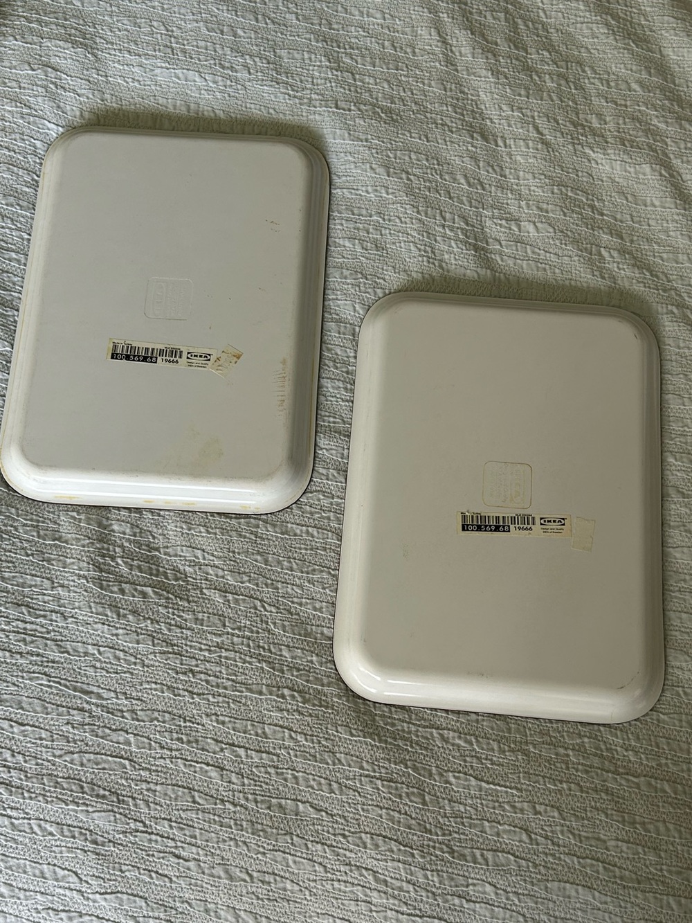 IKEA-Set of 2 Black & White Striped Serving Trays - Picture 6 of 6